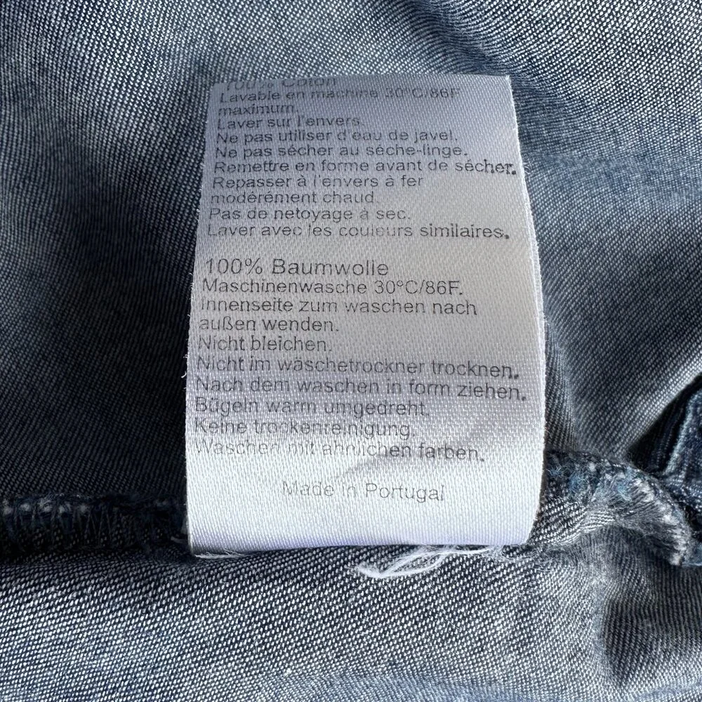 Vintage Rare Henri Lloyd Denim Blue 100% cotton logo signature made Portugal - M - Picture 9 of 9